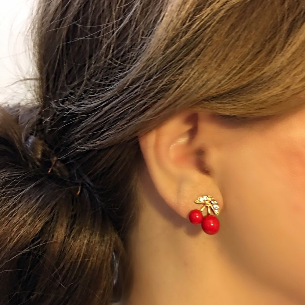 Beautiful cherry earrings